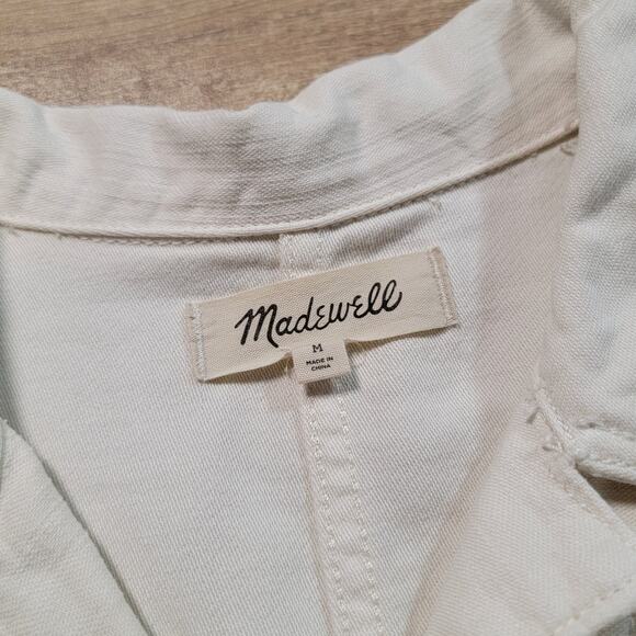 Madewell Size Medium Drakefield Shirt Jacket in Vintage Canvas Boho Pockets Top - Picture 7 of 10